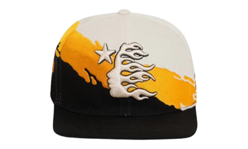 Hellstar Yellow/Black Paintbrush Snapback hat-Bullseye Sneaker Boutique