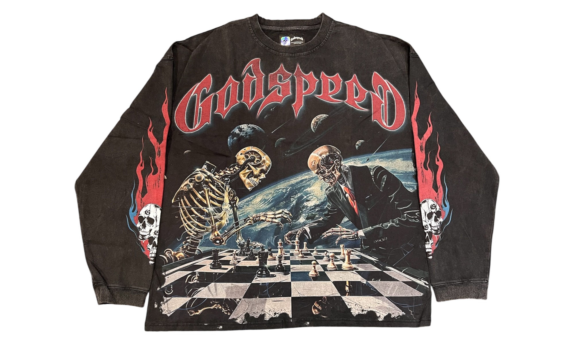 Godspeed Checkmate Black Wash Longsleeve T-Shirt