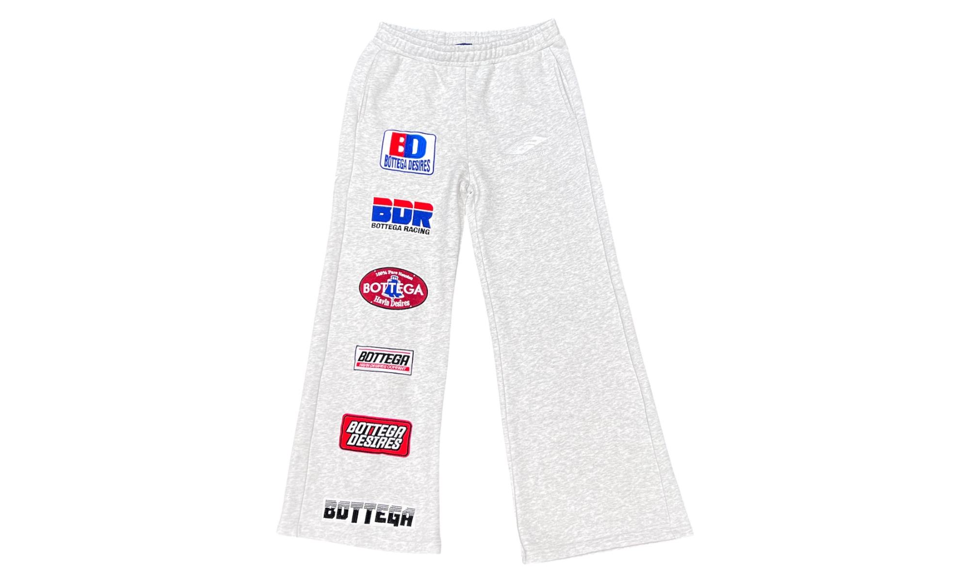 Bottega Desires Patches Grey Sweatpants (PreOwned)