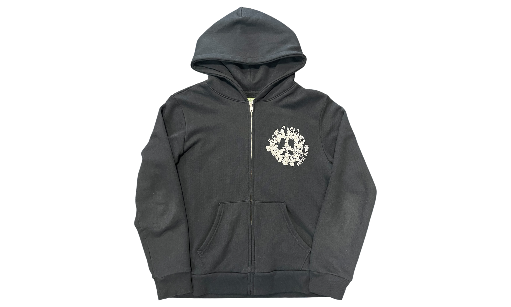 Denim Tears University Black/Grey Zip-Up Hoodie (PreOwned)