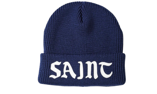 Saint Michael Navy Blue Knit Beanie