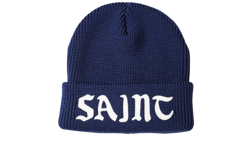 Saint Michael Navy Blue Knit Beanie