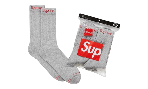 Supreme Hanes Crew Socks (Single) Heather Grey