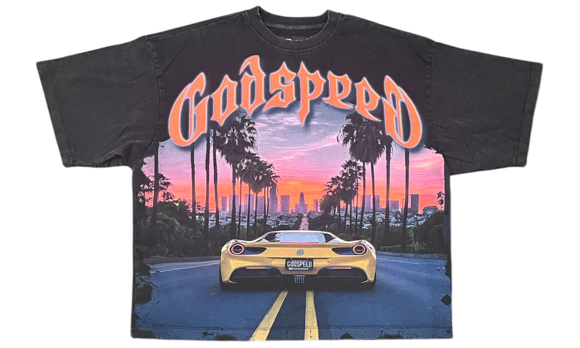Godspeed Sunset Boulevard Washed Black T-Shirt
