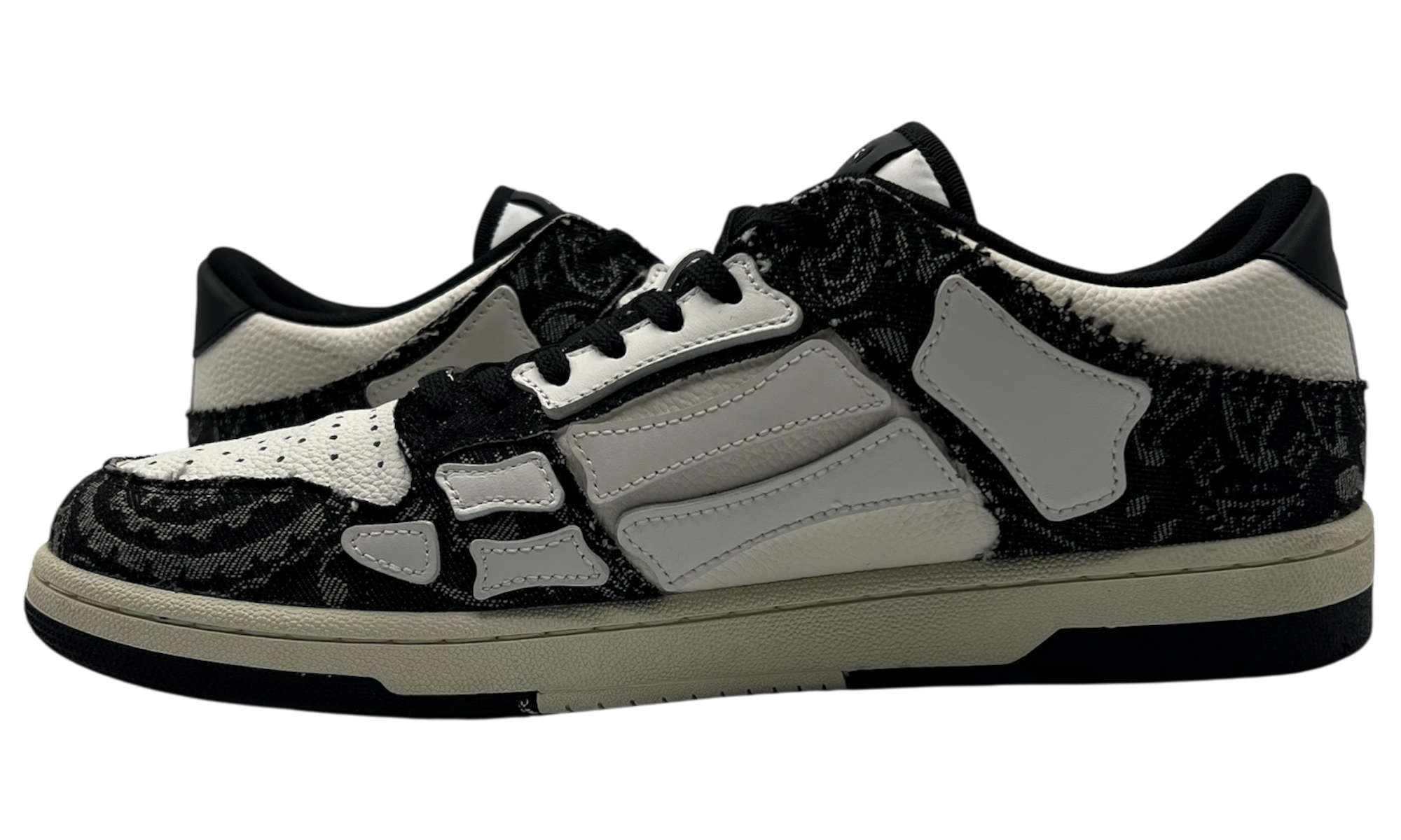 Amiri Skel Top Low "Bandana Denim Black" (PreOwned)