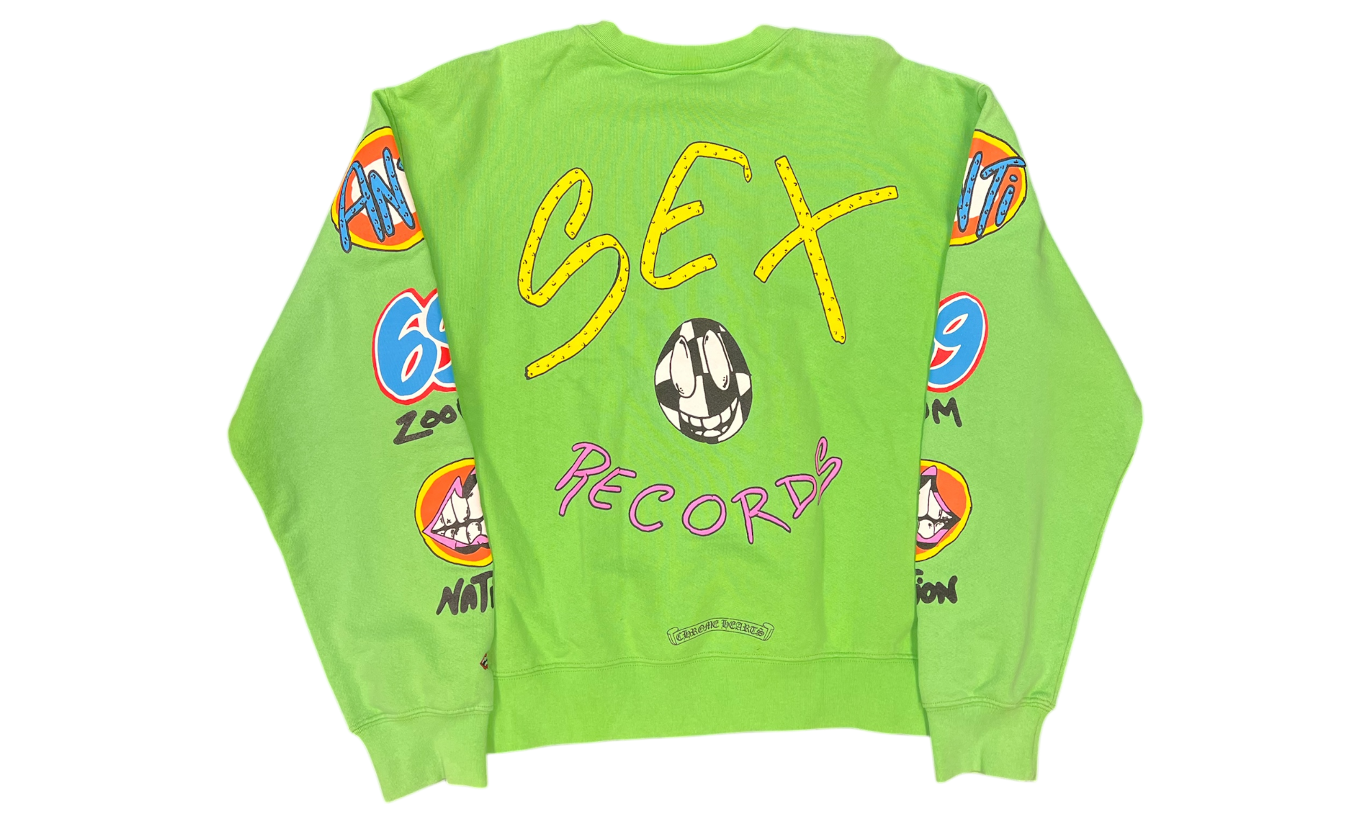 Chrome Hearts Sex Records Matty Boy Green Crewneck (PreOwned)