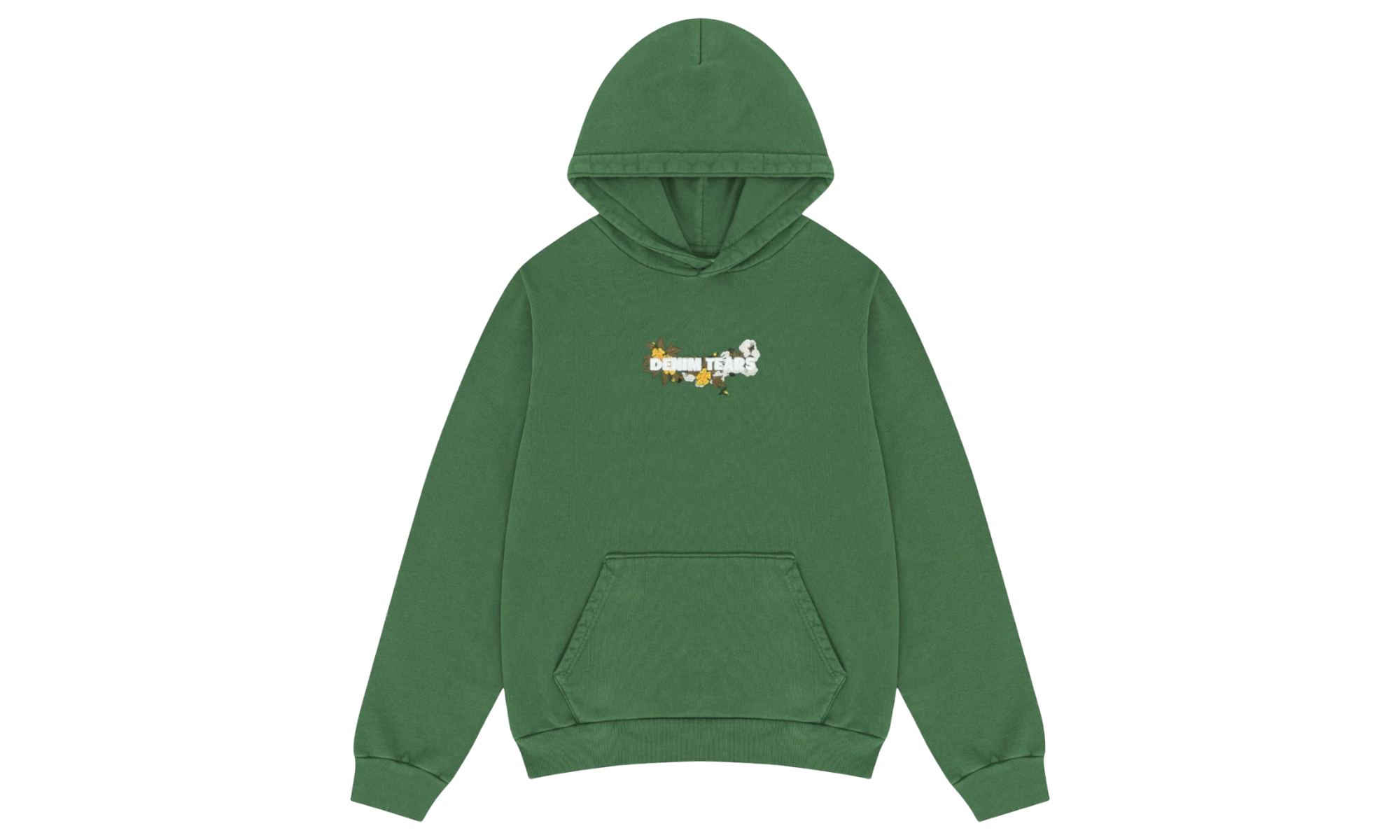 Denim Tears Embroidered Logo Green Hoodie