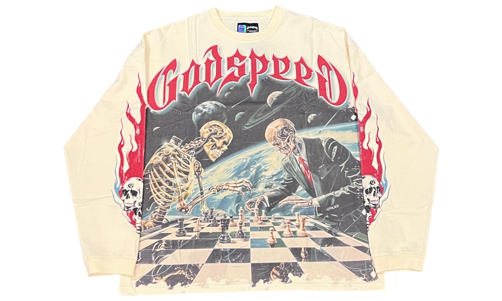 Godspeed Checkmate Bone Longsleeve T-Shirt-Bullseye Sneaker Boutique