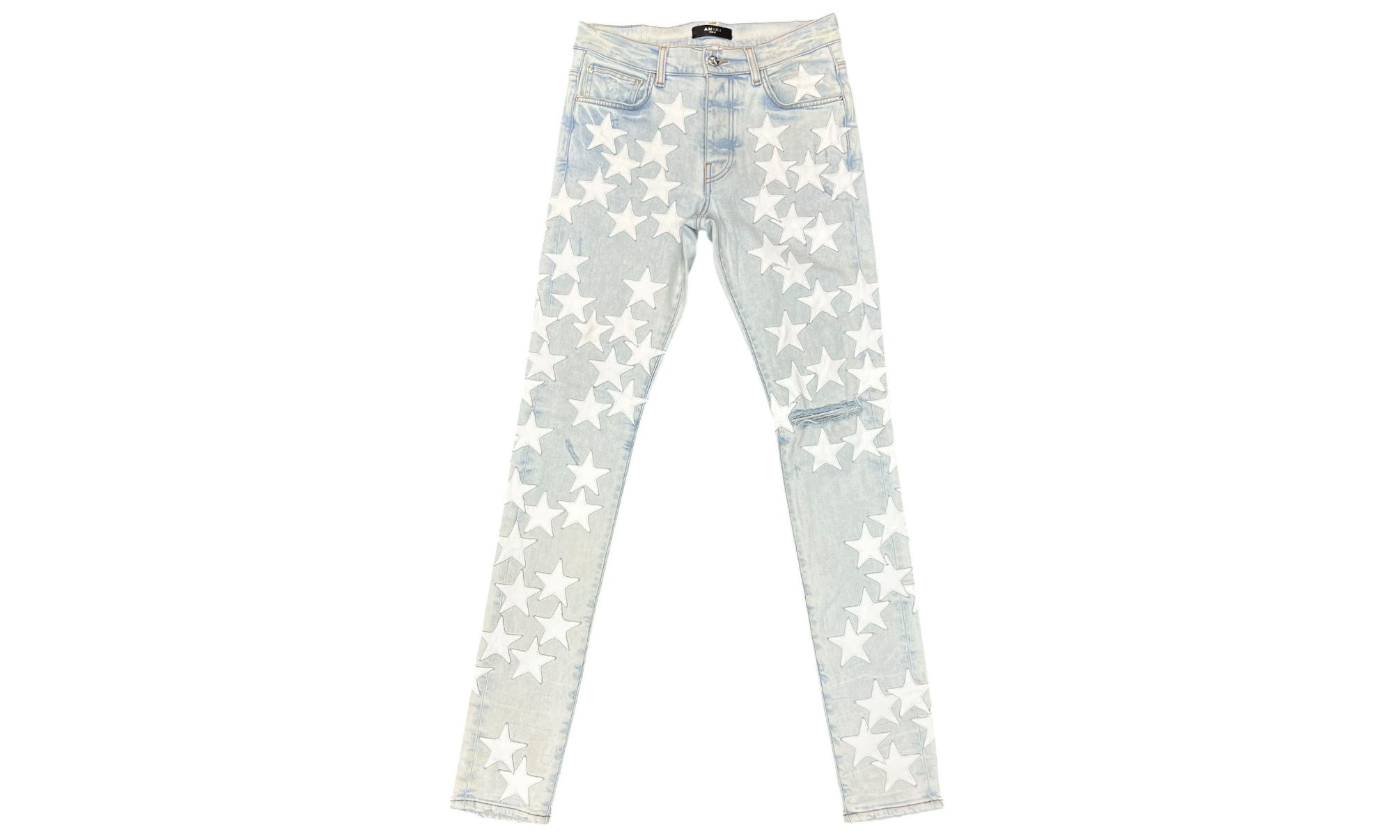 Amiri Chemist Bleached Indigo Jeans (PreOwned)-Bullseye Sneaker Boutique