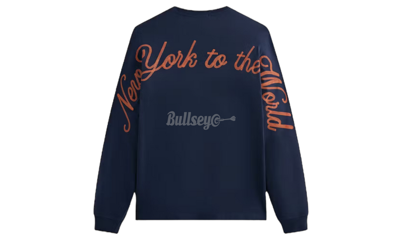 Kith x Knicks NY To The World Navy Longsleeve T-Shirt