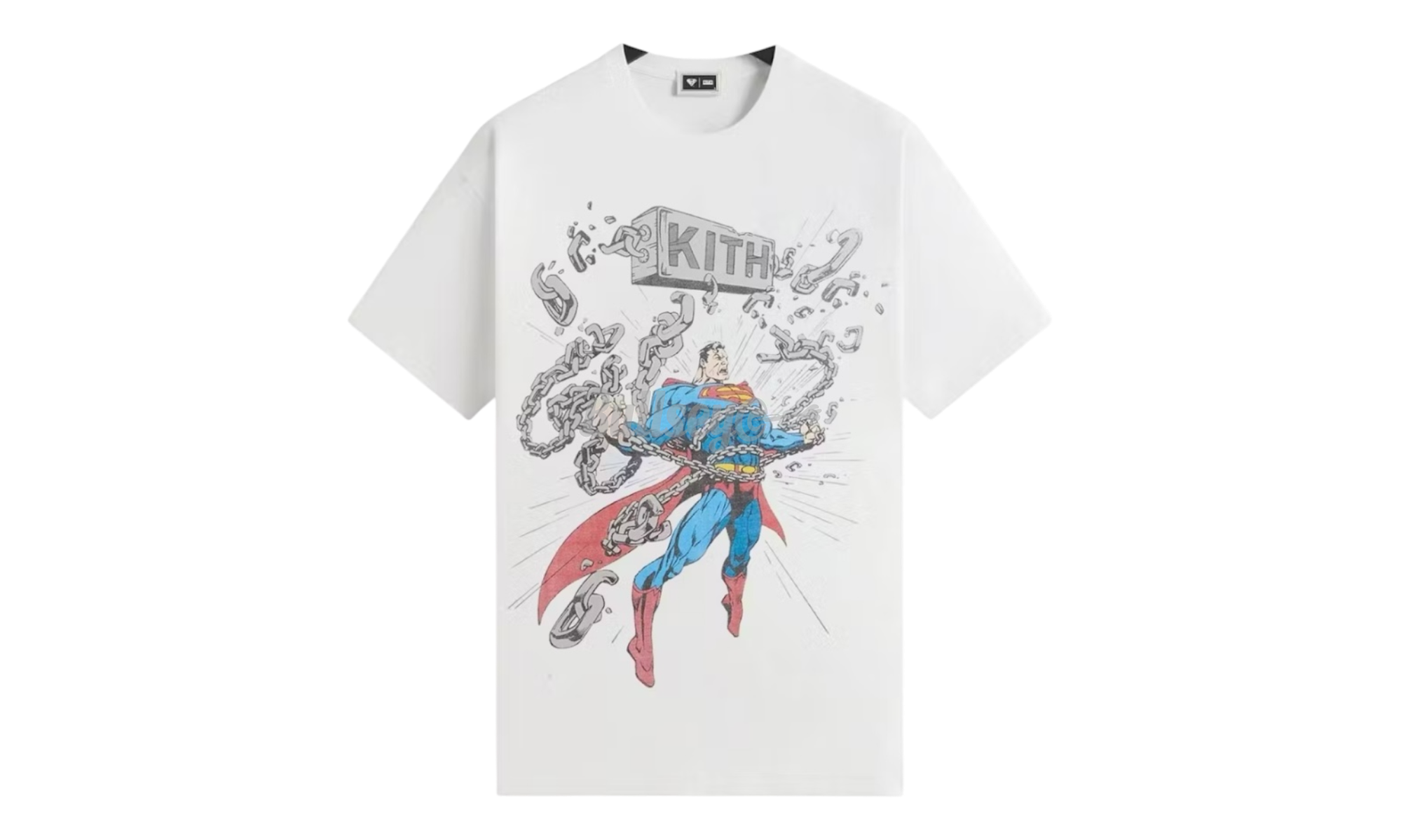 Kith x Superman Chains Vintage White T-Shirt-Bullseye Sneaker Boutique