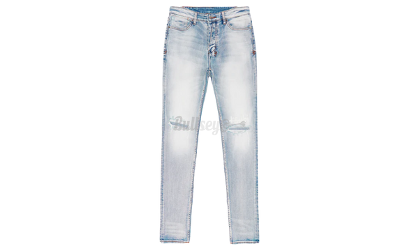 Ksubi Blue Van Winkle City High Heritage Jeans-White Blue Chunky Sneakers Shoes 541624W09ON9169