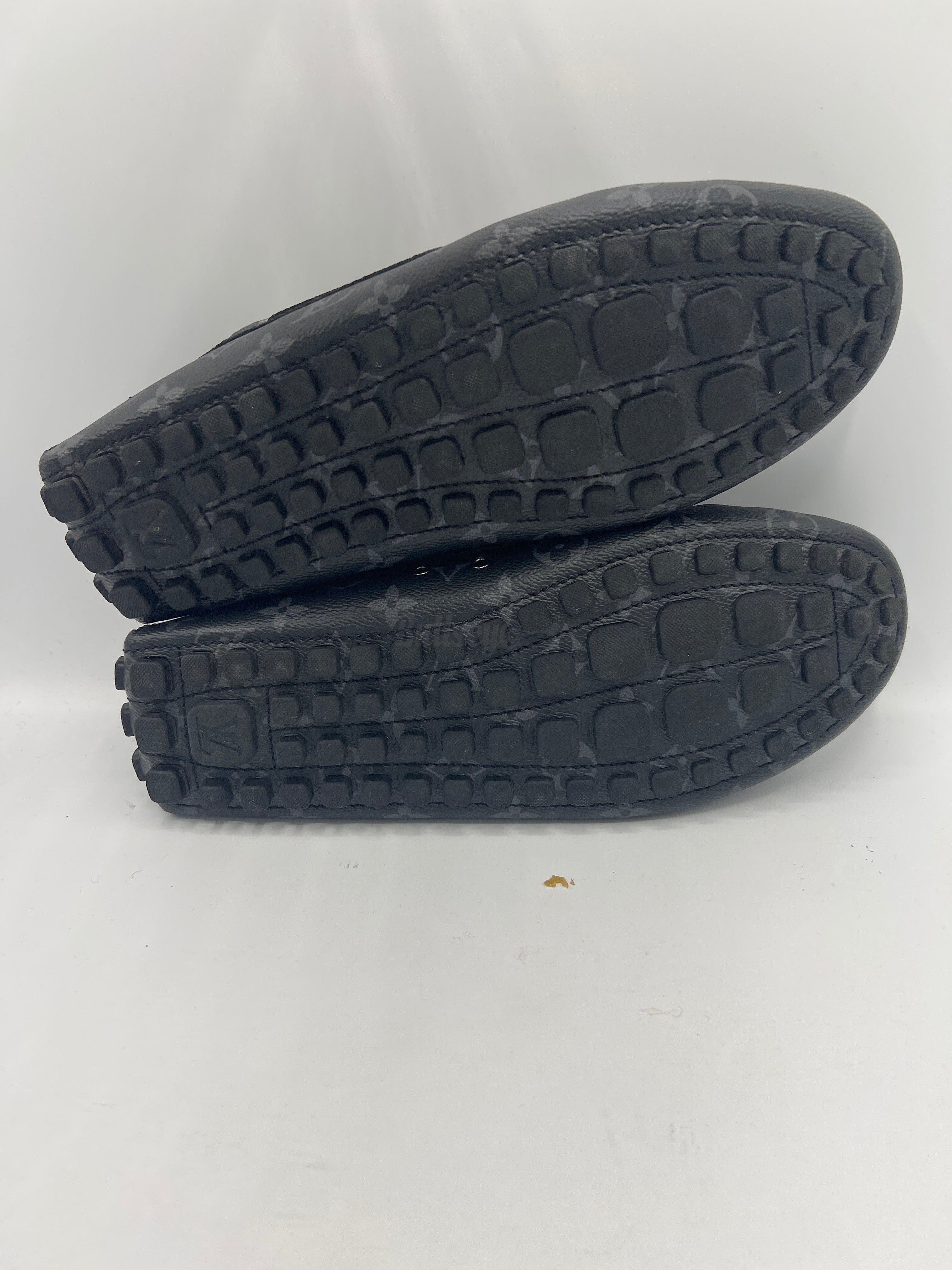 Louis Vuitton Arizona Black Monogram Eclipse Moccasin Loufers (PreOwned) (No Box)