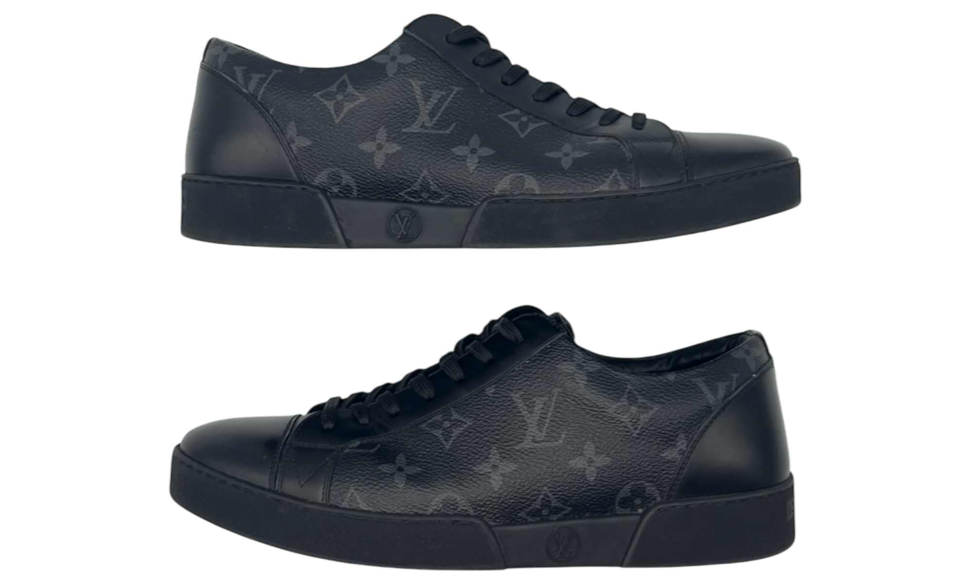 Louis Vuitton Black Monogram Match Up Cloth Low Trainer (PreOwned) (No Box)