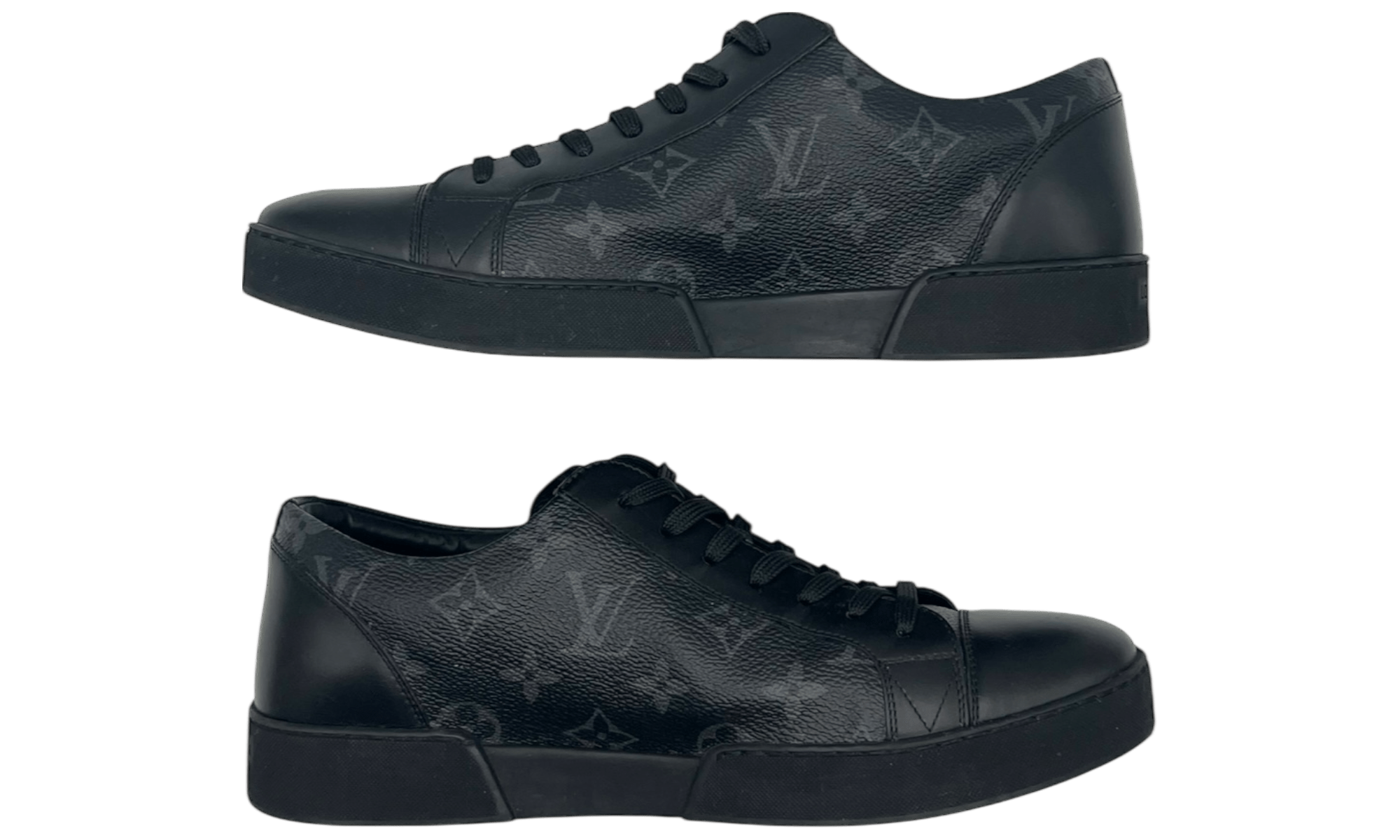 Louis Vuitton Black Monogram Match Up Cloth Low Trainer (PreOwned) (No Box)