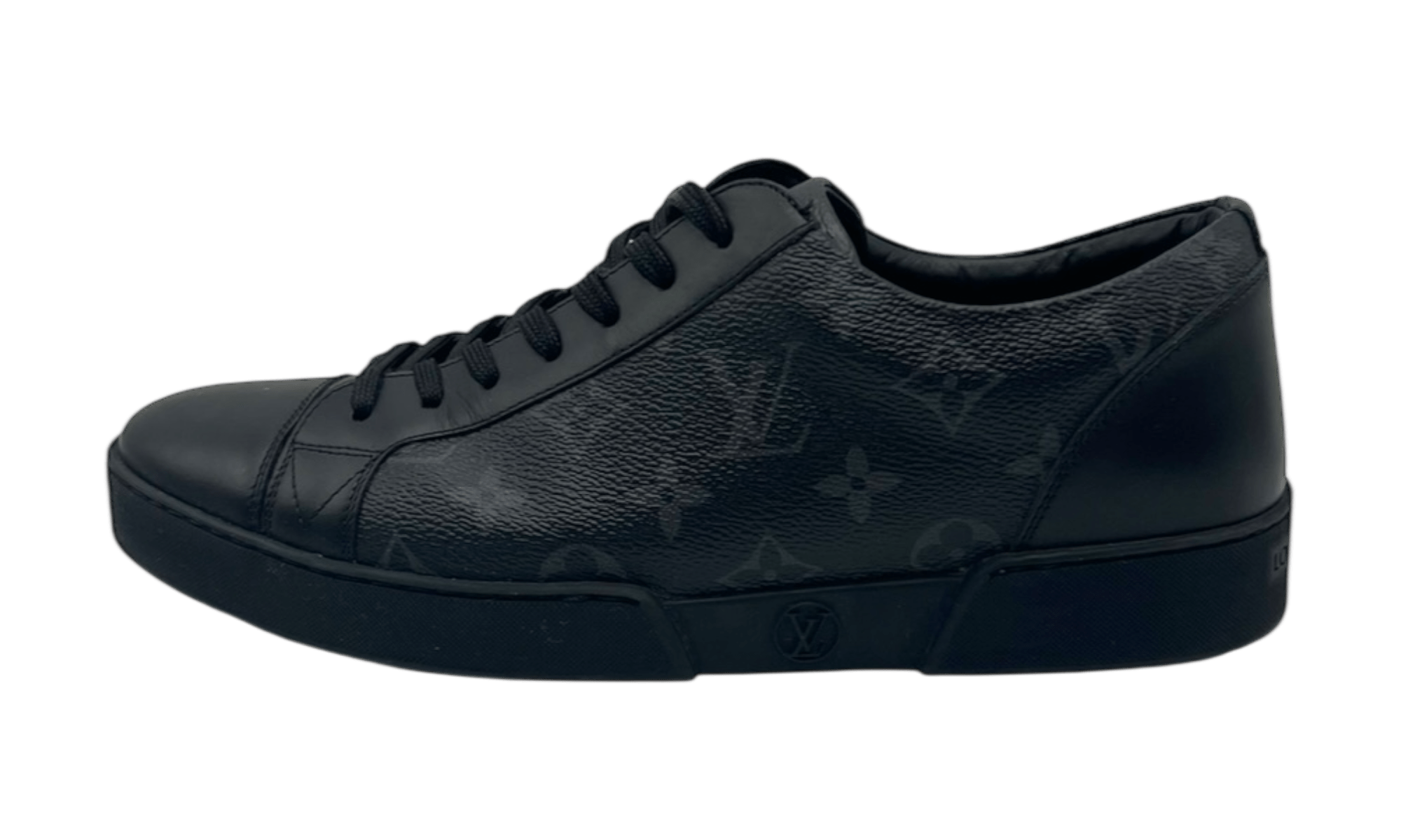 Louis Vuitton Black Monogram Match Up Cloth Low Trainer (PreOwned) (No Box)-Bullseye Sneaker Boutique