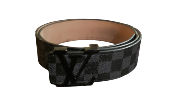 Louis Vuitton LV Black Damier Belt (PreOwned)-Bullseye Sneaker Boutique