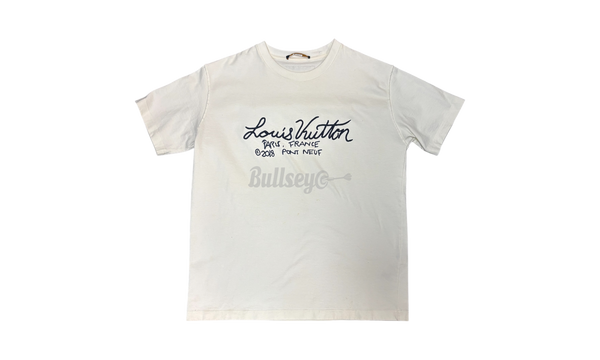 Louis Vuitton Script Logo White T-Shirt (PreOwned)-Bullseye Sneaker Boutique