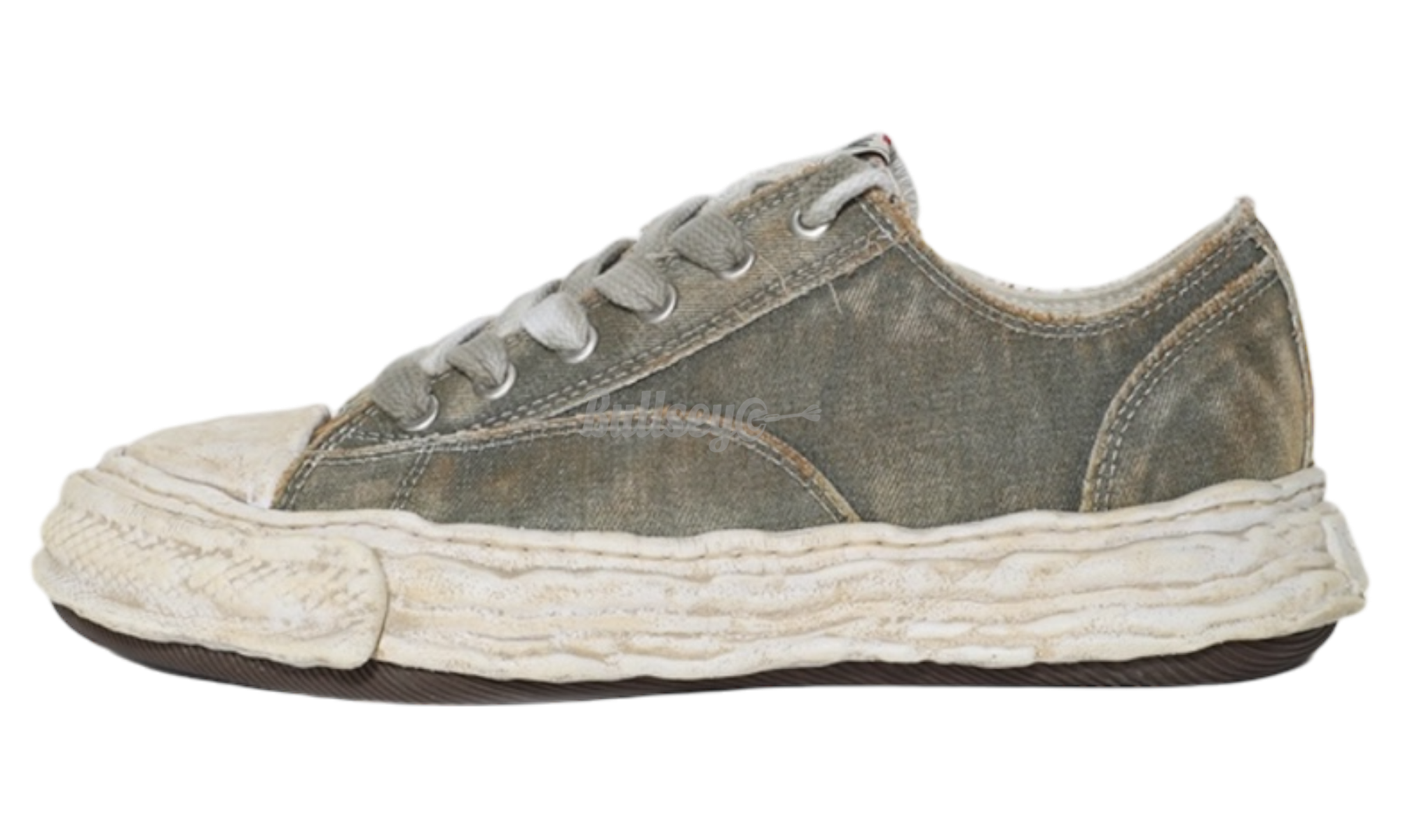 Maison Mihara Yasuhiro Peterson 23 Green Canvas Low-Bullseye Sneaker Boutique