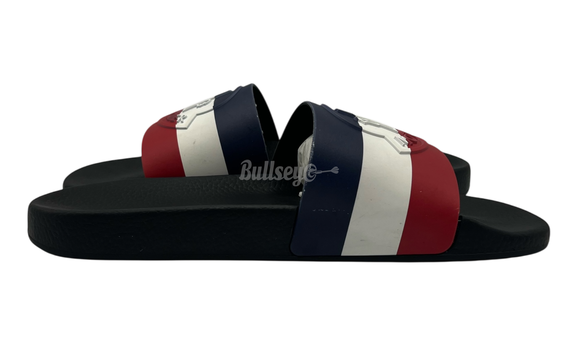 Moncler Basile Pool Slides "Black TriColour" (PreOwned)