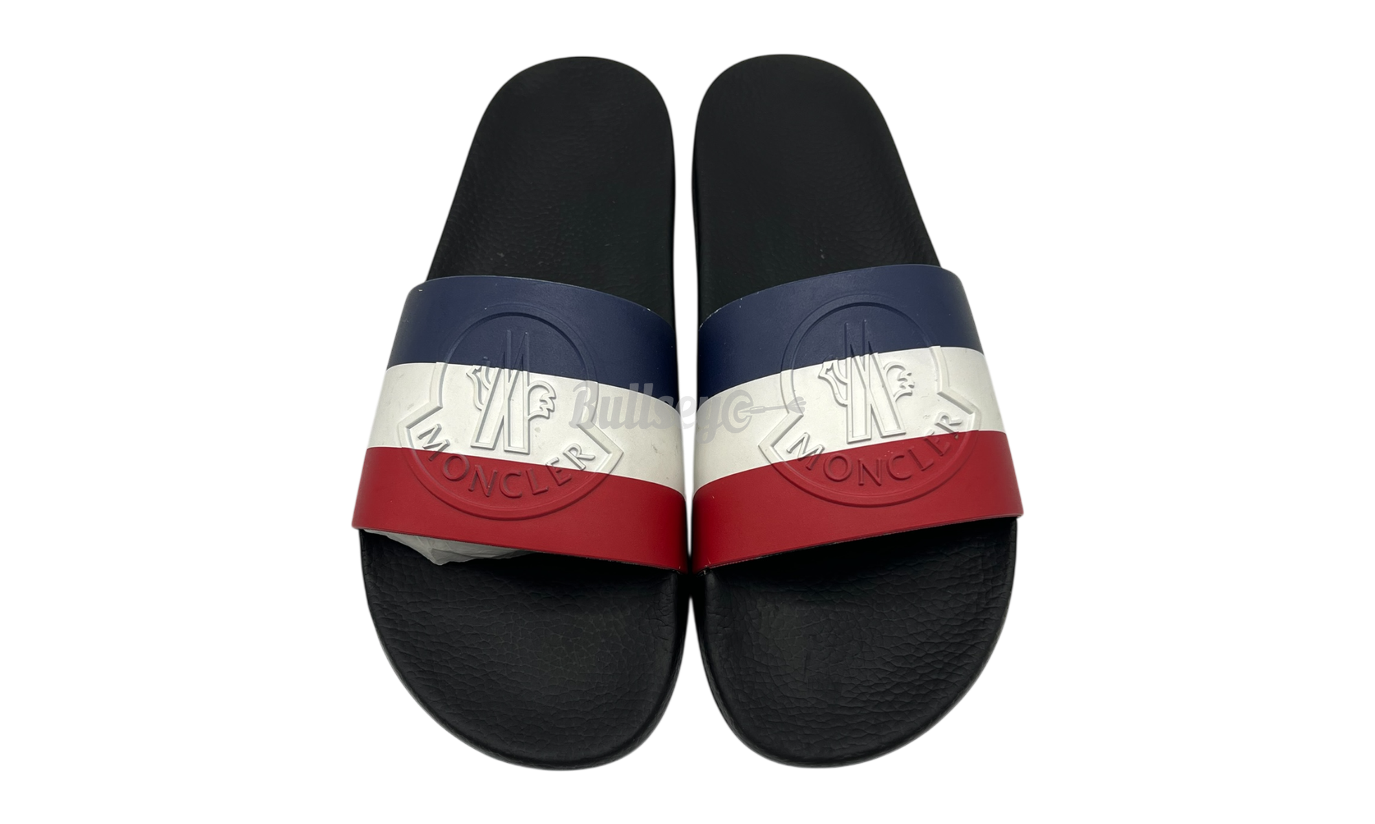 Moncler Basile Pool Slides "Black TriColour" (PreOwned)