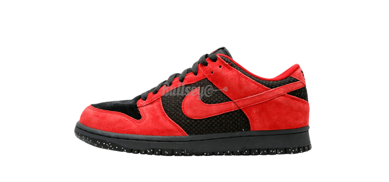 Nike Dunk Low CL Black Varsity Red Medium Grey (PreOwned)-nike sneaker low yellow and gray color