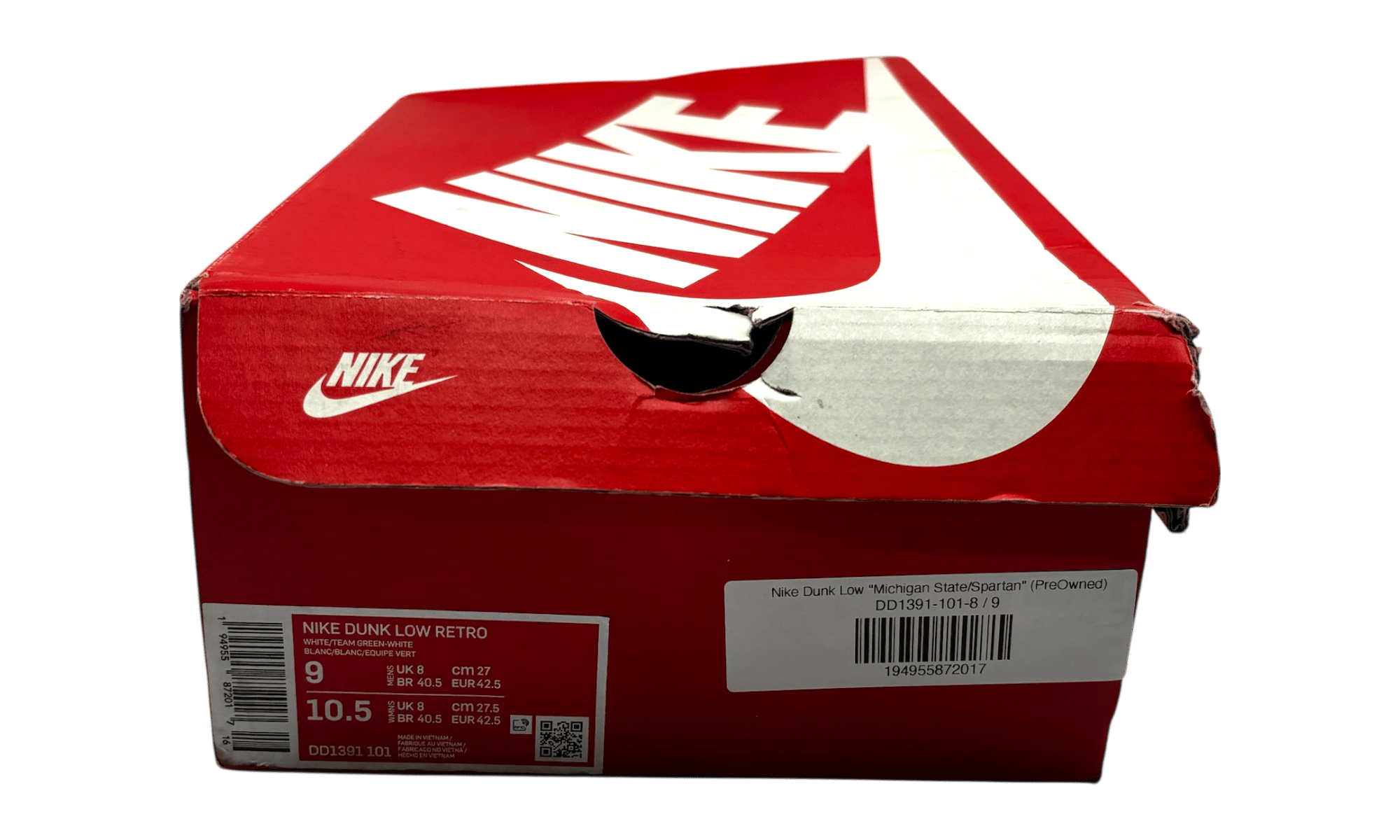 Nike Dunk Low "Michigan State" (PreOwned)