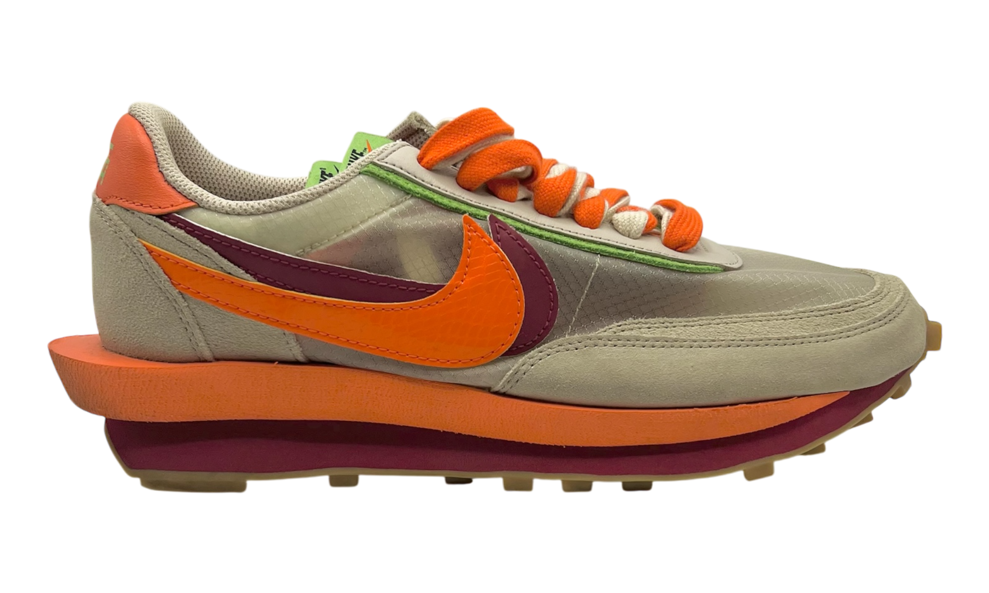 Nike LD Waffle "Sacai CLOT Kiss of Death Net Orange Blaze" (PreOwned)