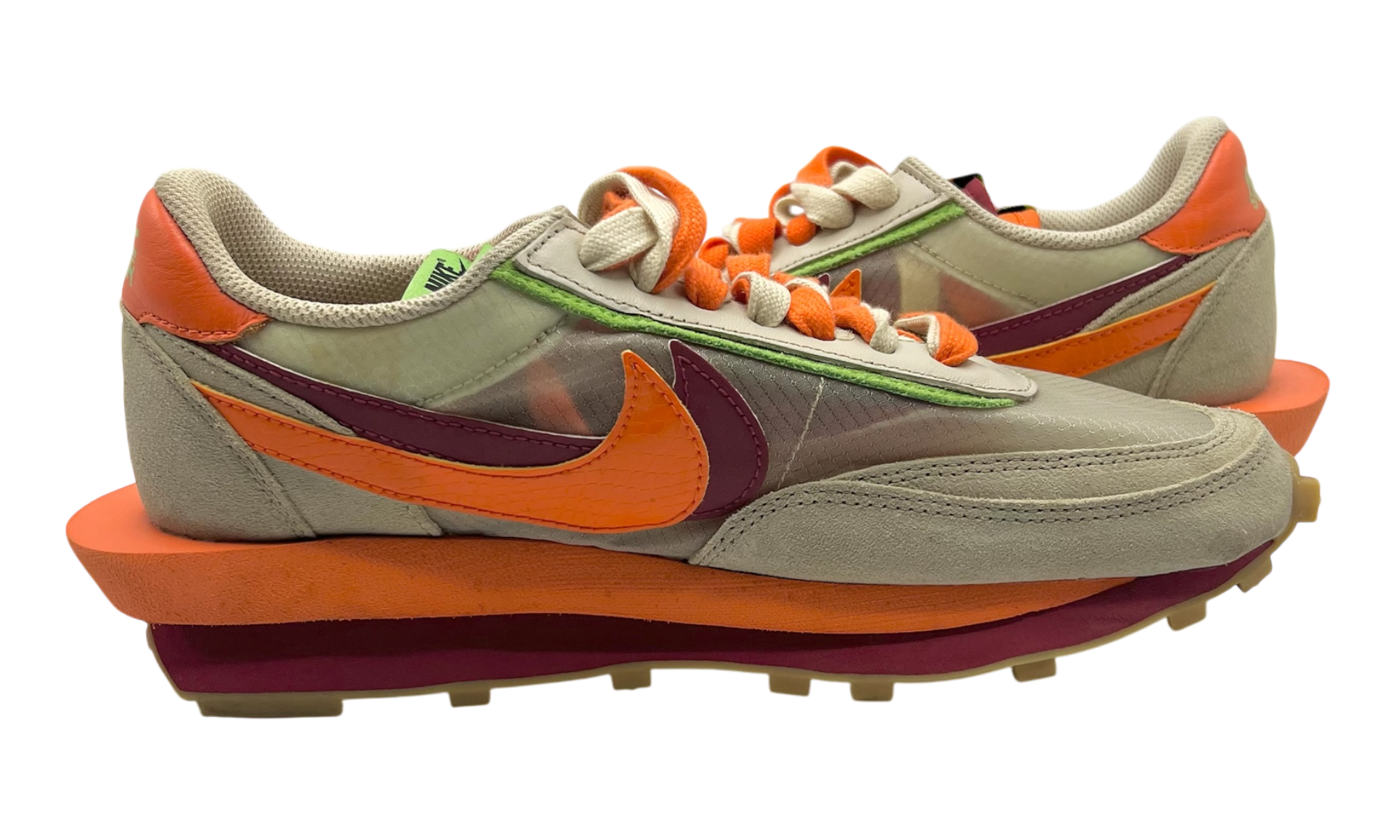 Nike LD Waffle "Sacai CLOT Kiss of Death Net Orange Blaze" (PreOwned)