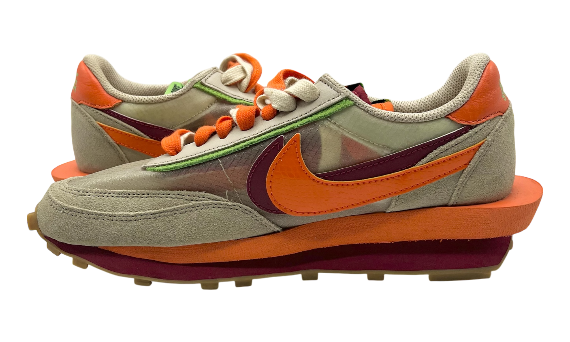 Nike LD Waffle "Sacai CLOT Kiss of Death Net Orange Blaze" (PreOwned)