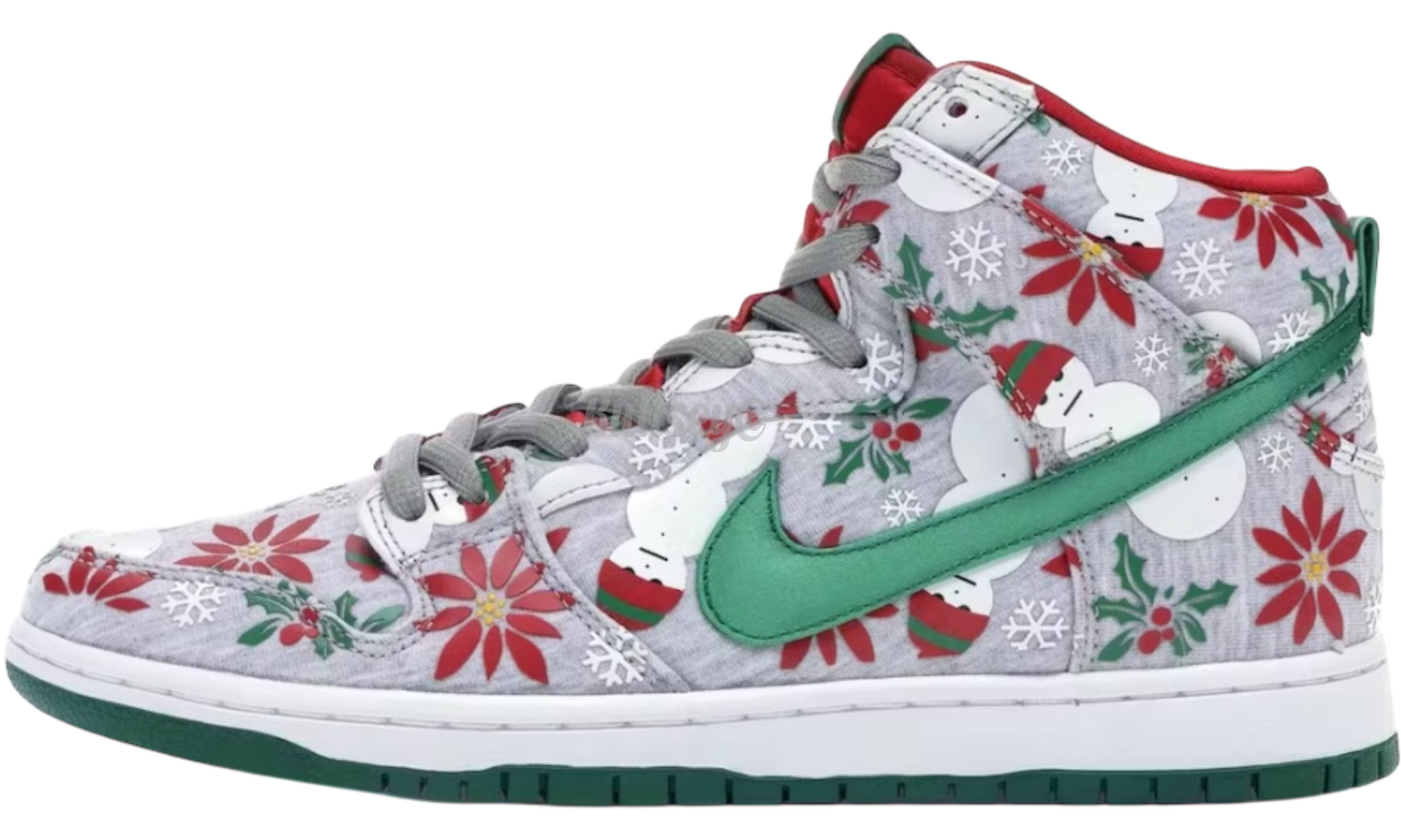 Nike SB Dunk High "Ugly Christmas Sweater Grey" (PreOwned) (No Box)-Bullseye Sneaker Boutique