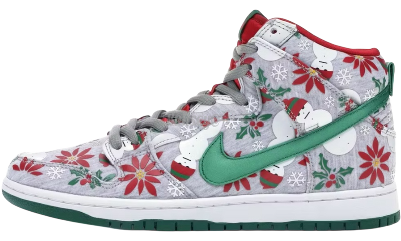 Nike SB Dunk High "Ugly Christmas Sweater Grey" (PreOwned) (No Box)