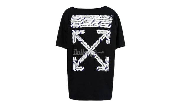 Off-White Airport Tape Black T-Shirt-Trotters London White Champ Canvas Shoes