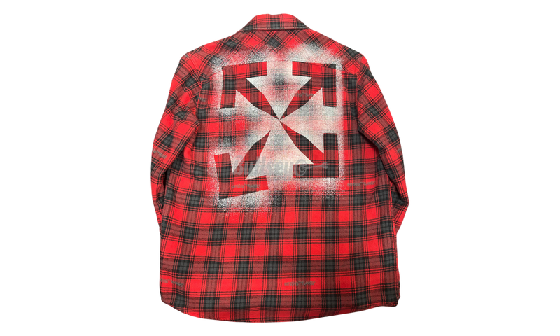 Off-White Stencil Arrows Plaid Shirt (PreOwned)-Bullseye Sneaker Boutique