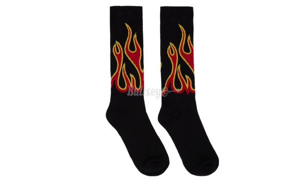 Palm Angels Black Flames Socks-Urlfreeze Sneakers Sale Online
