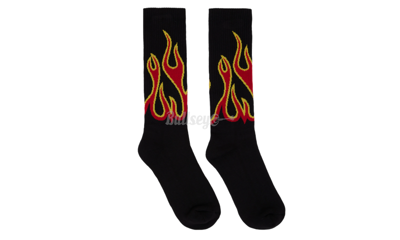Palm Angels Black Flames Socks-Bullseye Sneaker saeda Boutique