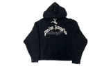 Palm Angels Curved Logo "Black/White" Hoodie (PreOwned)-Bullseye Sneaker Boutique