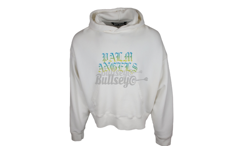 Palm Angels Gothic Logo White Hue Hoodie-Bullseye Sneaker Boutique