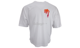 Palm Angels Sprayed Palm Logo Over White/Fuschia T-Shirt