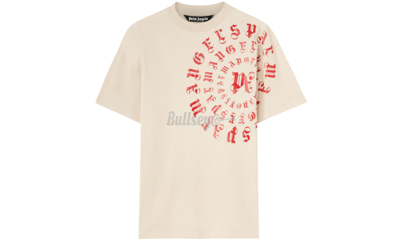 Palm Angels Vertigo Logo Beige T-Shirt-Bullseye Sneaker Boutique