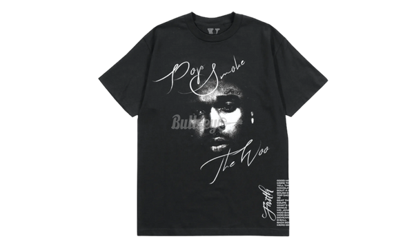 Pop Smoke x Vlone Faith T-Shirt Black-Brunello Cucinelli logo-patch sneakers Blue