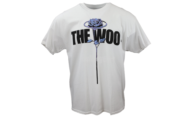 Pop Smoke x Vlone "The Woo" White T-Shirt-remise au goût du jour exploitant la technologie Running System