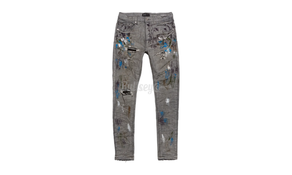Purple-Brand Paint-Splatter Dirty Repair Grey Jeans-zapatillas de running ASICS hombre trail amortiguación media talla 41.5