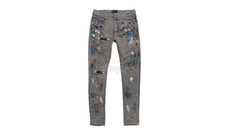Purple-Brand Paint-Splatter Dirty Repair Grey Jeans-Nike Air Max Hyperize Richard Jefferson Player Exclusive