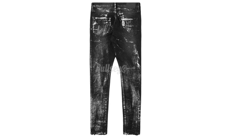 Purple-Brand Silver Oil-Coated Skinny Jeans-Bullseye Sneaker Boutique