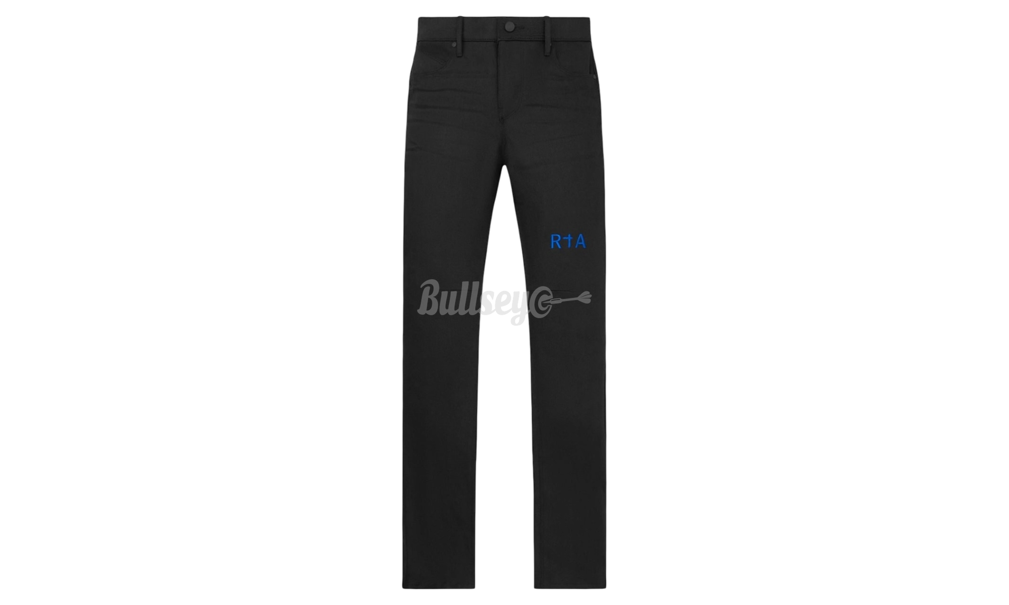 RTA Bryant Black Blue Long Cross Skinny Jeans