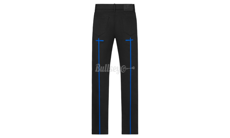 RTA Bryant Black Blue Long Cross Skinny Jeans-Bullseye Sneaker Boutique