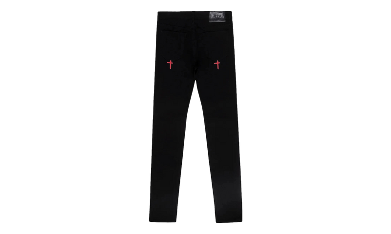 RTA Bryant Black Red R.I.P Jeans