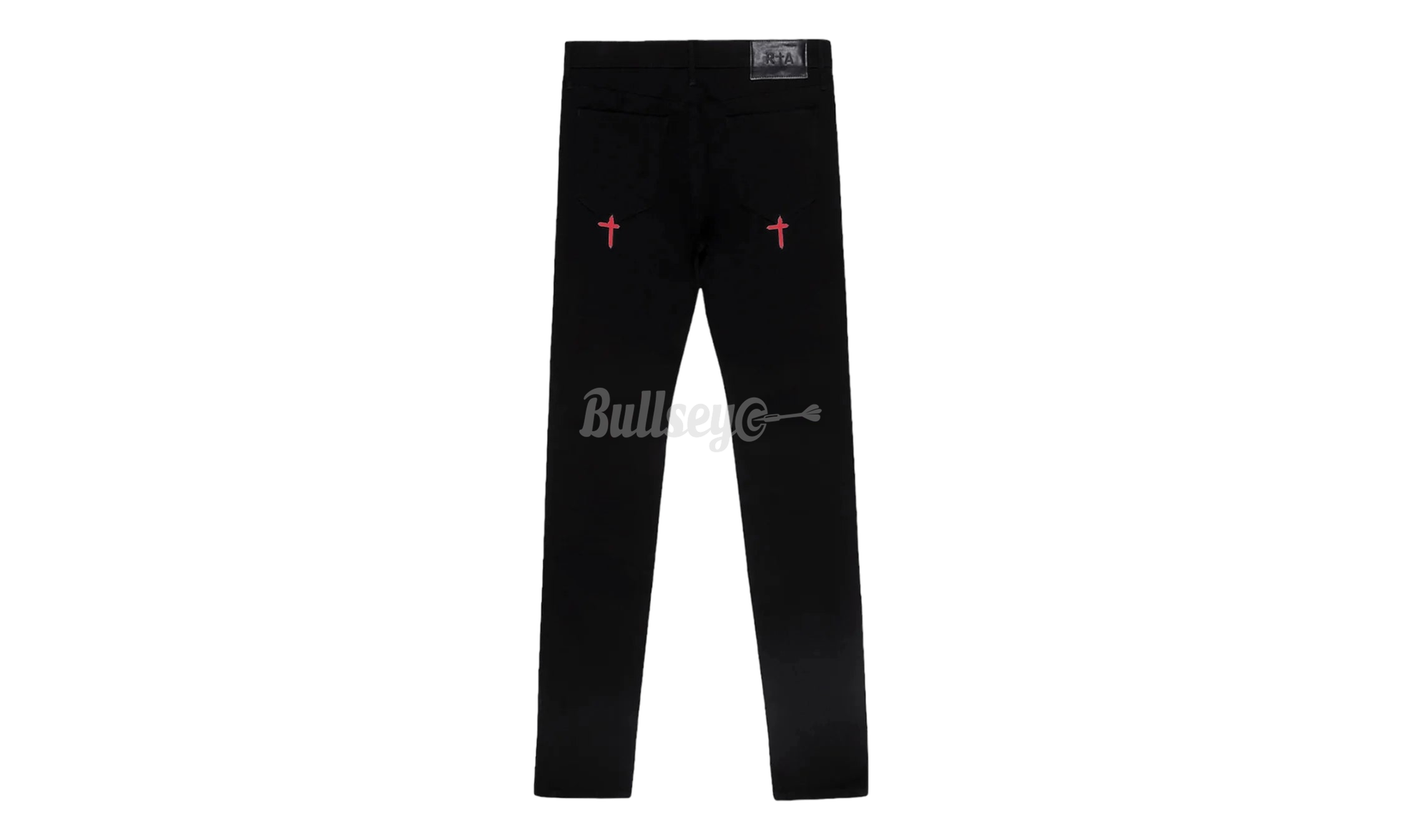 RTA Bryant Black Red R.I.P Jeans