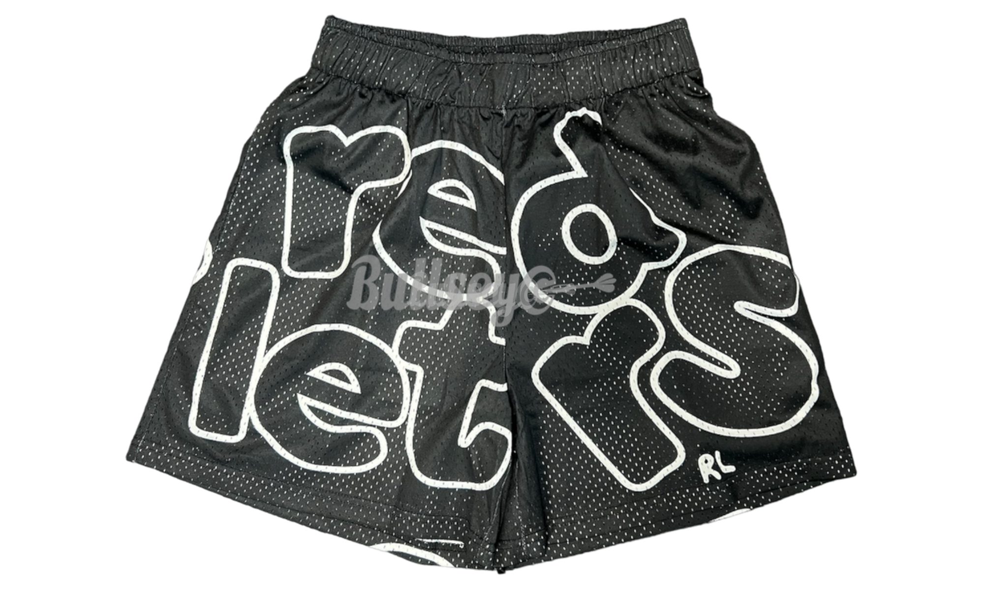 Red Letters "Black Letters" Mesh Shorts-Bullseye Sneaker Boutique